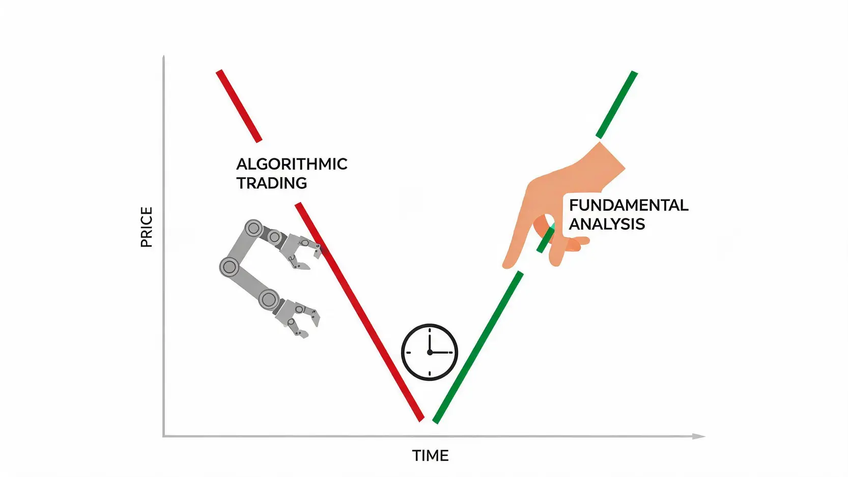 Line chart showing a sharp V-bottom price reversal in precious metals, highlighting the transition from algorithmic trading to institutional buying.