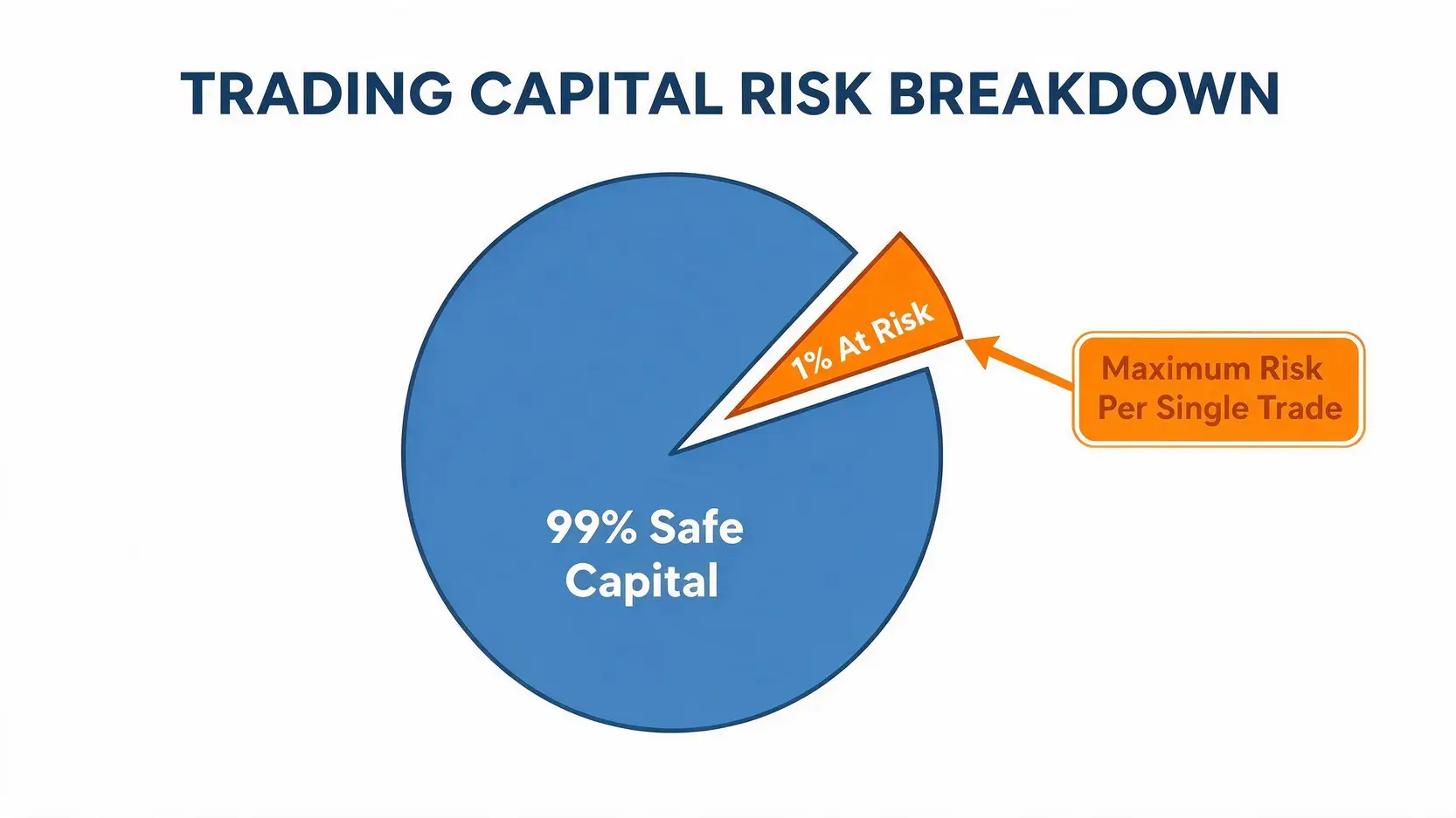 Illustration of the 1% risk management rule in trading.